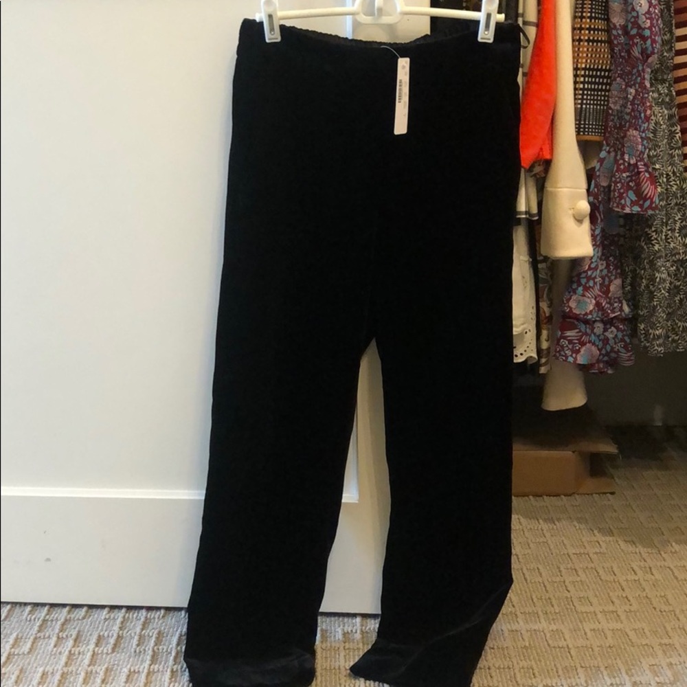 J. Crew velvet easy pull-on pants sz 2 black